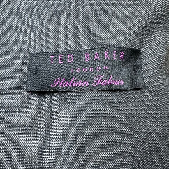 Ted Baker London NWOT Jay Trim Fit Men's 100% Wool Blazer Charcoal Size 46R - Picture 4 of 9